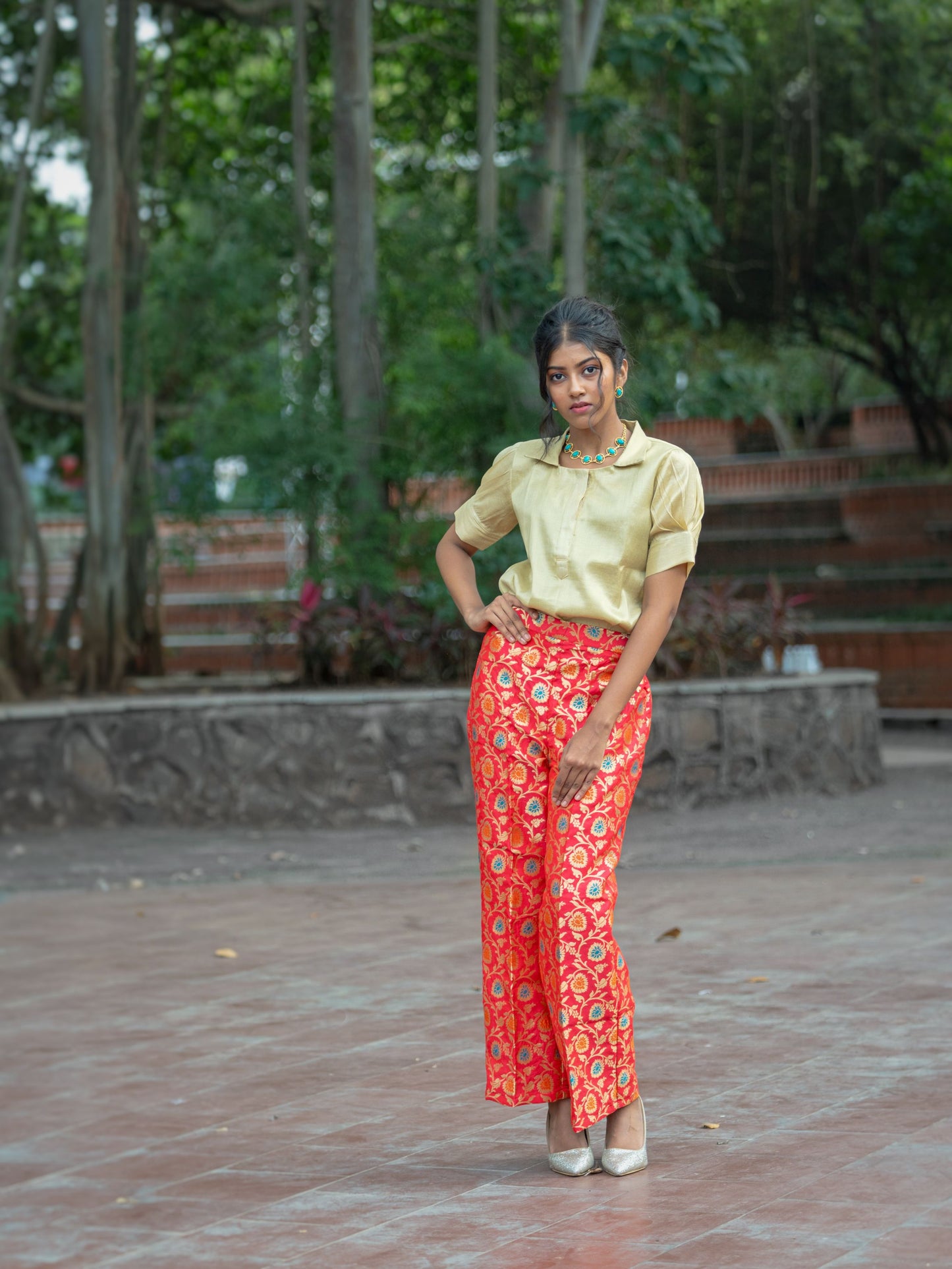 Women's Palazzo Pants Red